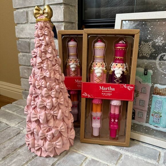 NEW Martha Stewart Christmas Nutcracker Taper Candle Set of 2 Viral - Picture 5 of 10